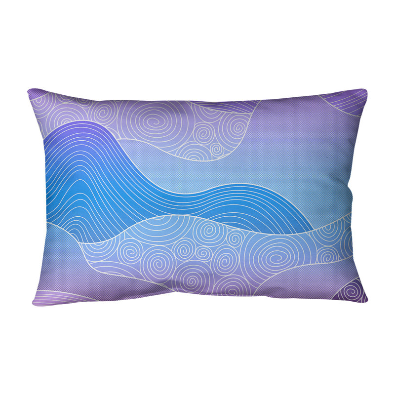 Coussin lombaire intérieur / extérieur Katelyn Elizabeth, Bleu