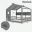 Lit sur pied avec tablette de rangement-861121290-861121288