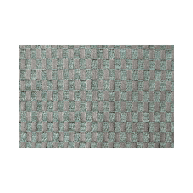 Tissu Bloom Damier, Écume de mer