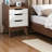 Waverly 3-Drawer With Cut-Out Handles Brown & White Nightstand, 24.7" H X 16.5" W X 15.47" D