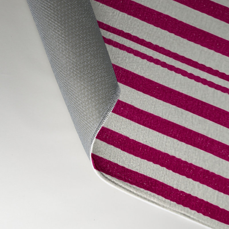 Tapis intérieur / extérieur beige HorizontalStripes, Rectangle 5 pi x 7 pi