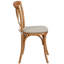 Chaise de bistro empilable à dossier croisé en bois avec coussin Aroust Series-1880886582-1980228610