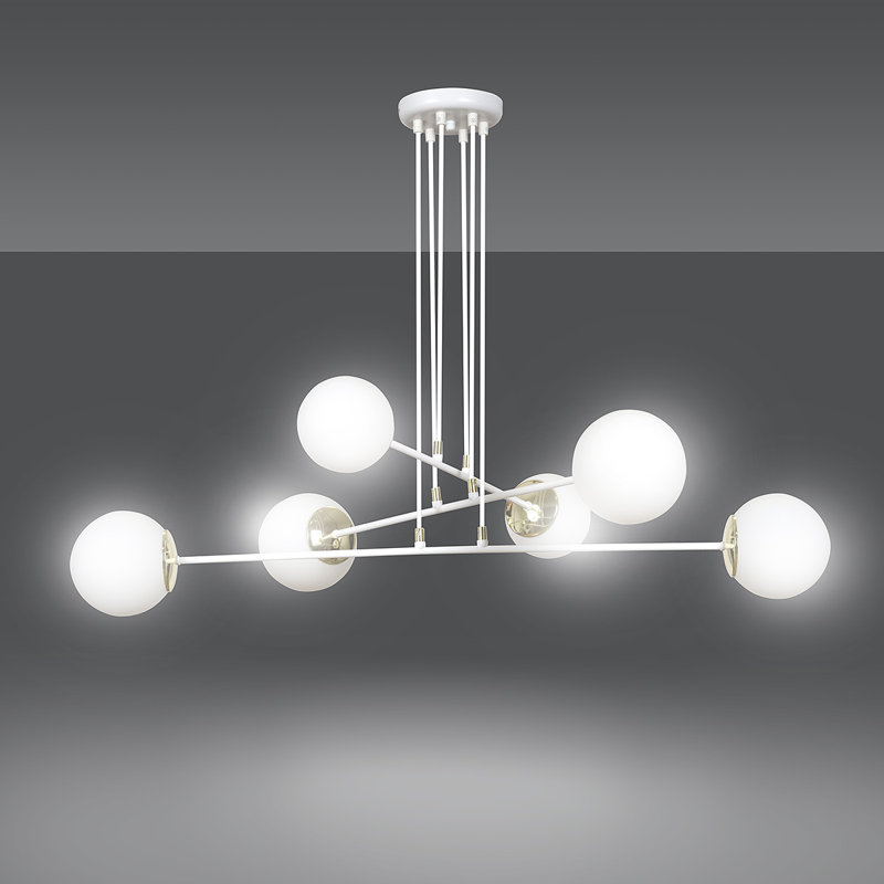 Cecily 6 - Light Kitchen Island Pendant, White