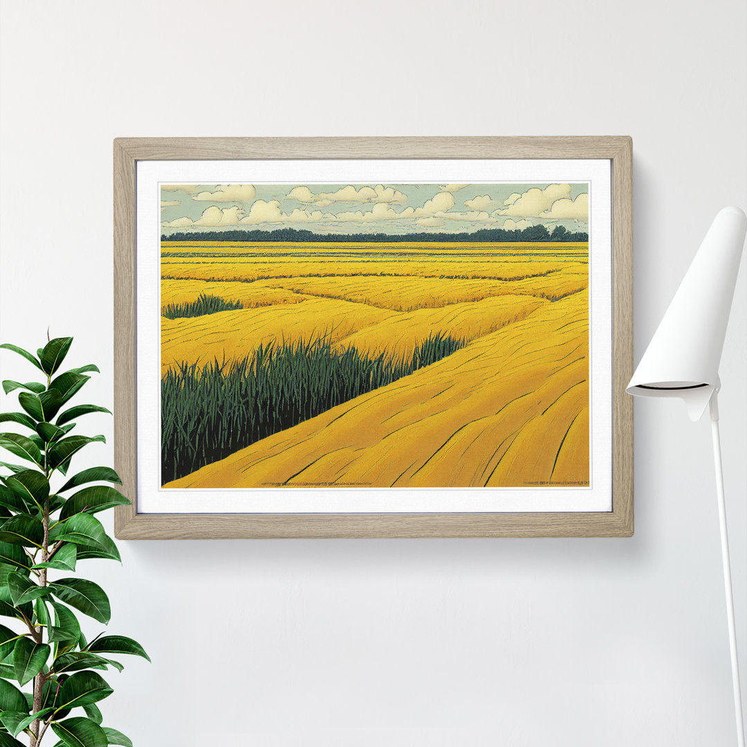Amazing Wheat Field - Framed Print