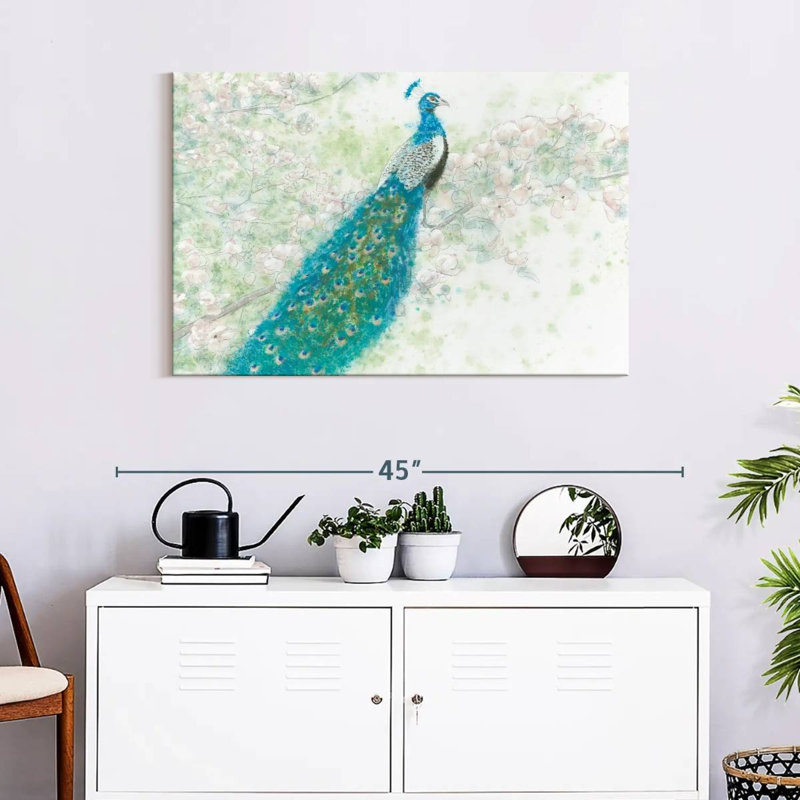 Brampt Spring Peacock I, 24" H x 36" W