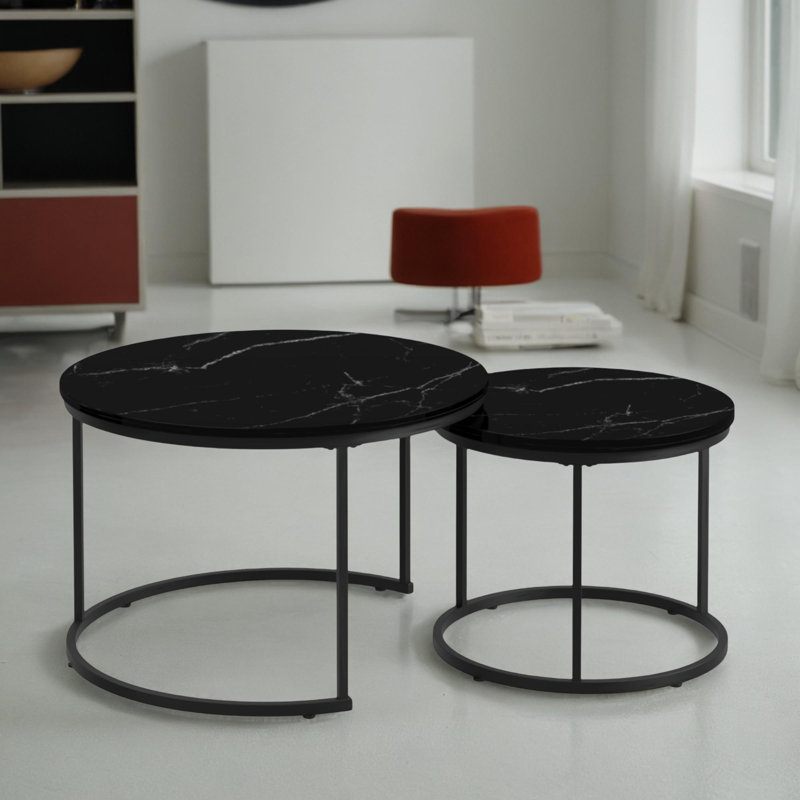 Table basse gigogne, Noir