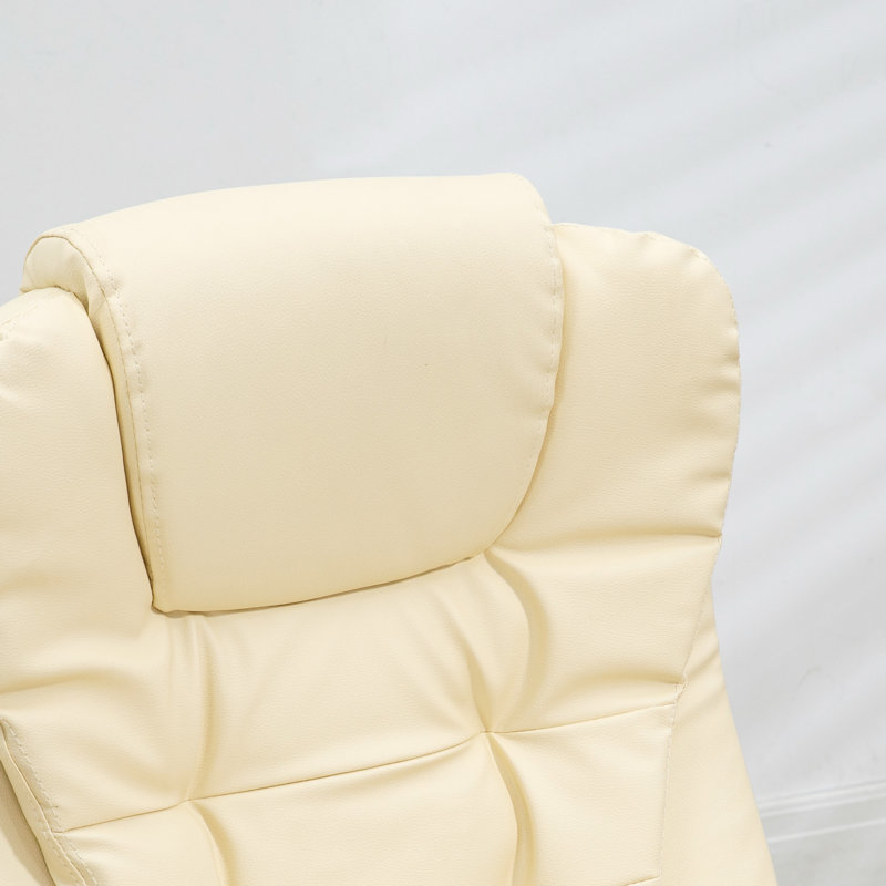 HOMCOM High Back Vibration Massage Office Chair With 6 Vibration Points, Beige