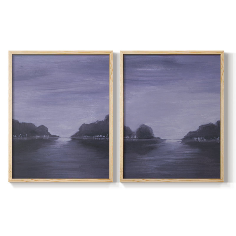 Amethyst Moonlight I-Premium Framed Print -Ready to Hang - No Nails Required - No Nails Required, Bois naturel
