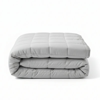 Queen Size 15 Lb Weighted Blanket, Cooling Double Sided Microfiber, Soft Comfort Design, 60"x80" Grey