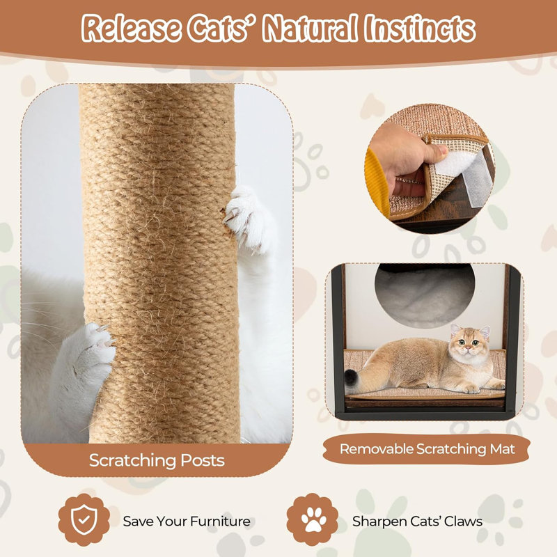 Litter Box Enclosure, Brown