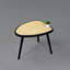 Table basse en rotin et en bois de forme irrégulière, avec pieds portatifs et détachables, table basse fabriquée à la main, plateau de table confortable, tissé à la main