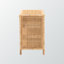 Console Faelyn en acajou avec tiroir en rotin naturel, H 29,65 po x l 29,77 po x P 18 po