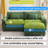 Arale 86'' Wide Comfy Cloud Couch Sectional Loveseat Sofa With Ottoman-1509859854