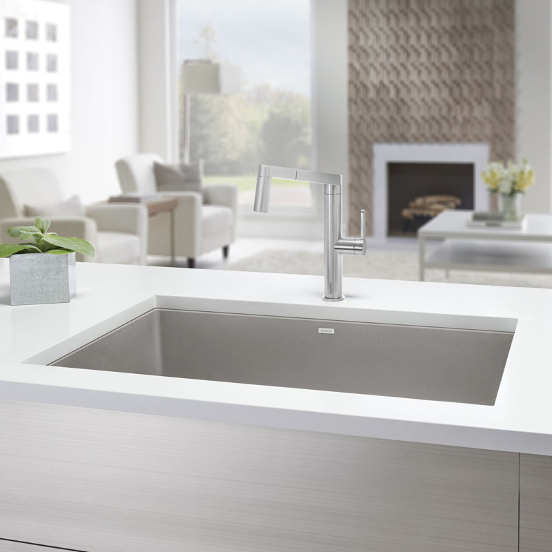 Precis SILGRANIT 32" Super Single Undermount Kitchen Sink, Truffle