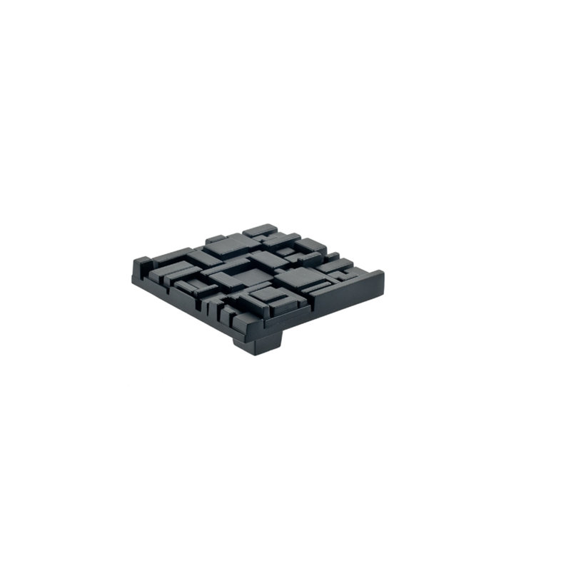 Oversized Offset 2 1/2" Length Square Knob, Black Matte