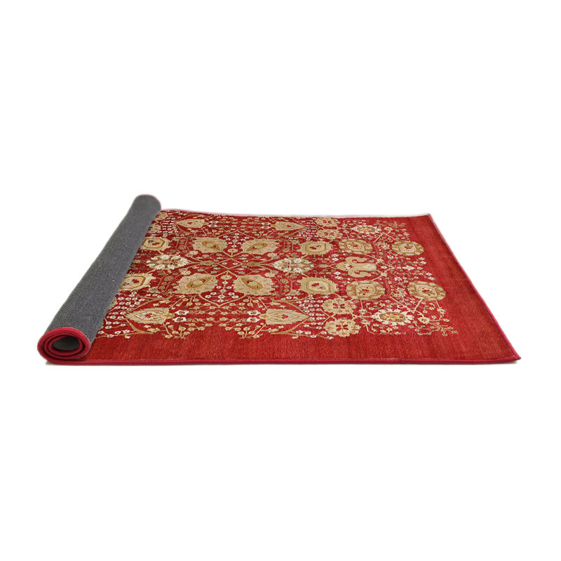 Tapis oriental rouge / beige Peasley, Rond 7 pi