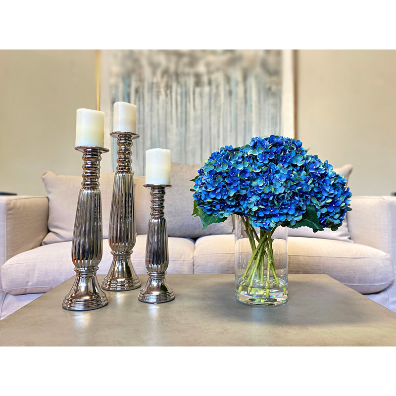White, Blue And Green Hydrangea Bouquet, Blue
