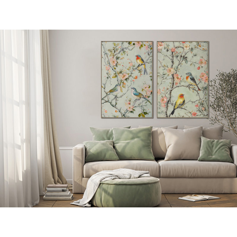 «Songbird Garden I», art mural sur toile