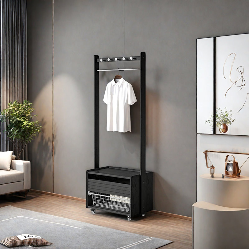 Ash Wood Multifunctional Coat Rack