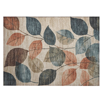 Machine Washable Indoor/Outdoor Xhevrie Beige Rug