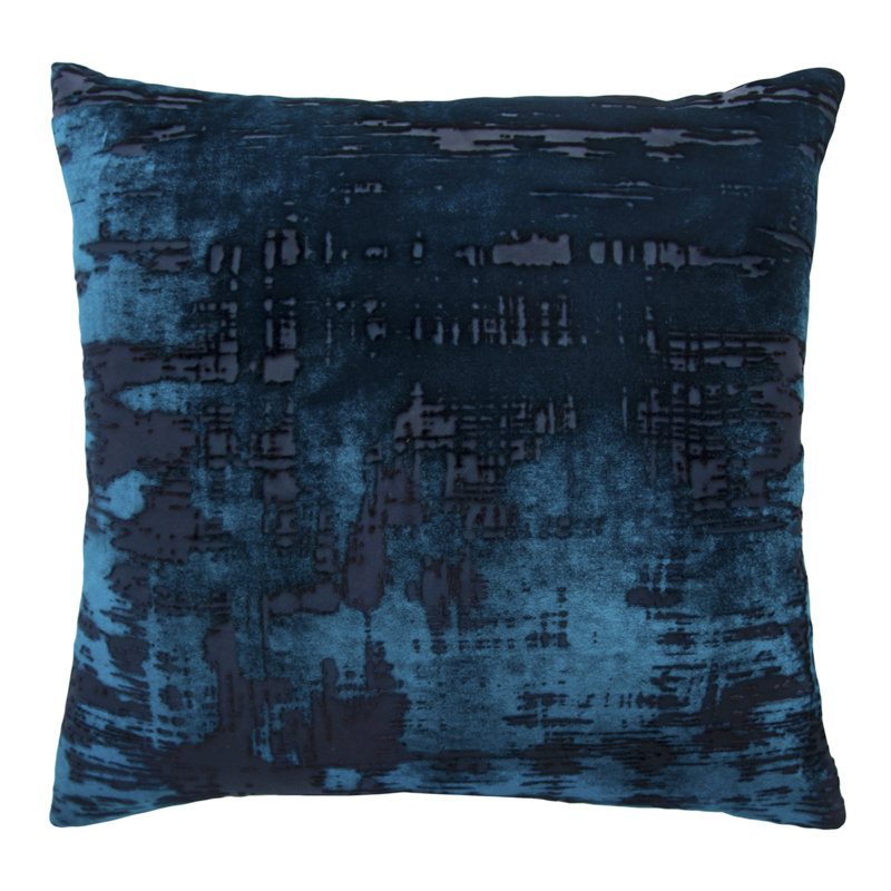 Square Pillow Cover & Insert, Cobalt Black, 18"H x 18"W