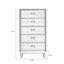 Armoire d'appoint en bois manufacturé noir massif