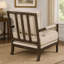 Chaise d'appoint à dossier amovible avec revêtement classique