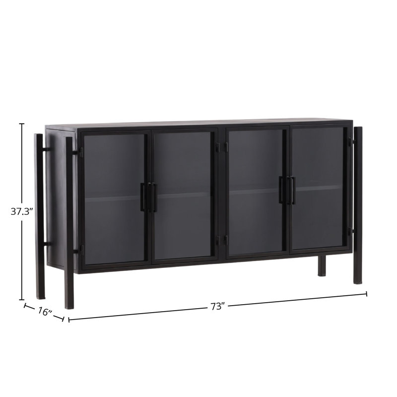 Grazia 73" Wide Sideboard, Black