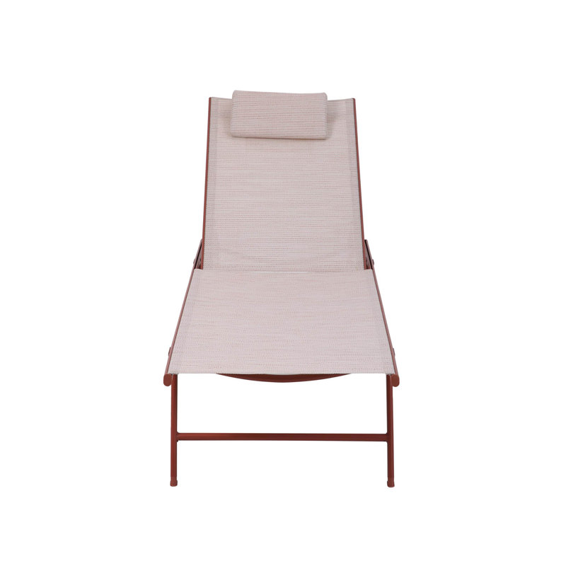 Travis Sun Lounger, Terracotta