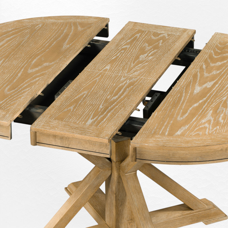 Ensemble de salle à manger extensible Boothville, Bois naturel délavé