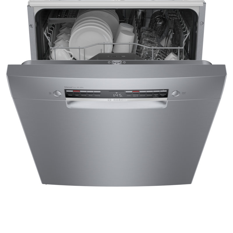 300 Series 24" ADA Front Control Smart Built-In Dishwasher with Home Connect and 46 Dba, Stainless Steel