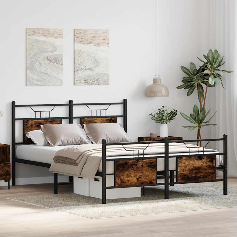 Bed, Kingsize (5'), Smoked Oak