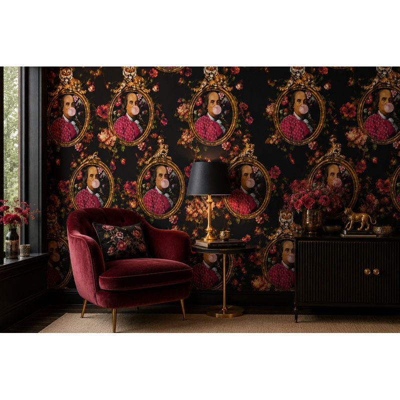 Papier peint à fleurs Maximalist, 90" L x 140" W, Peel & Stick