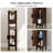 Walnut Corner Toilet Paper Storage Cabinet With Adjustable Shelves-2048120935