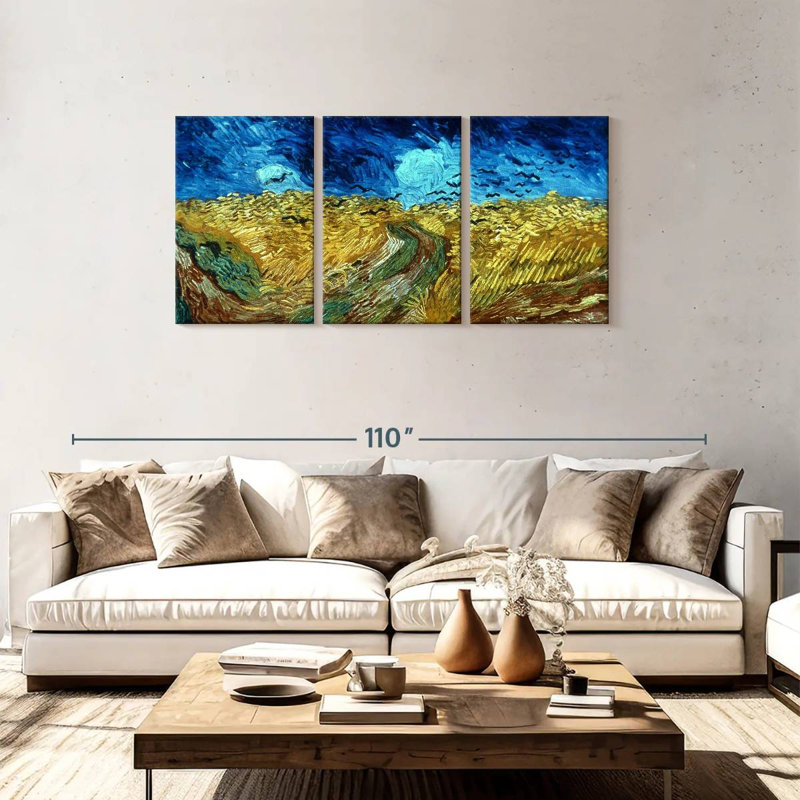 Avery Wheatfield With Crows 1890, 36" H x 74" W