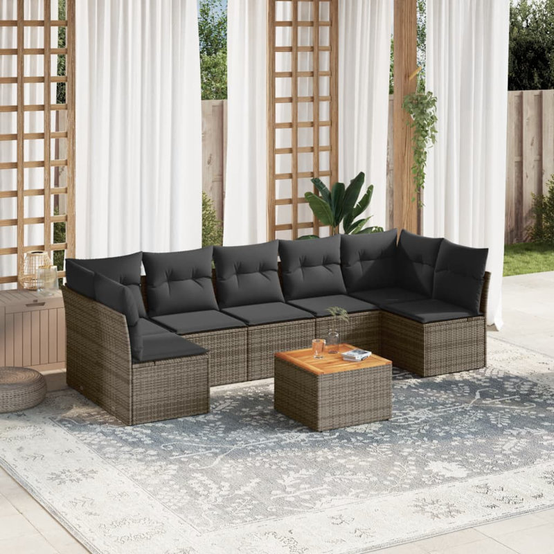  Garden Sofa Set Grey