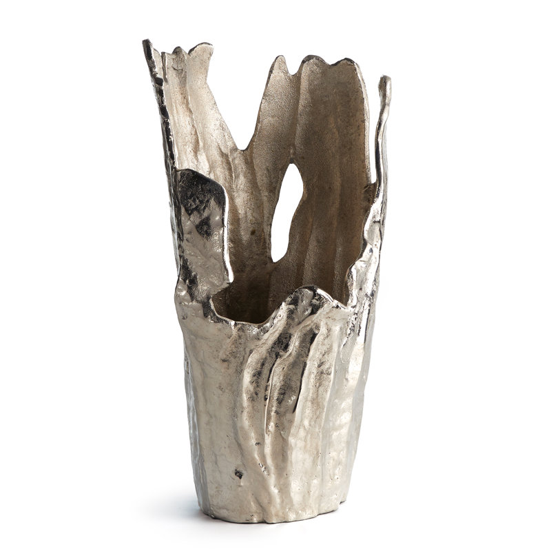 Vase de table Candelora, Argent, H 18 po x l 9,75 po x P 7 po