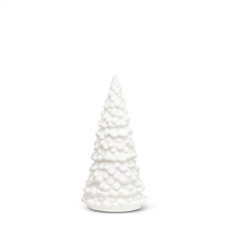 Figurine cône en porcelaine blanc mat, H 6 po x l 3 po x P 3 po
