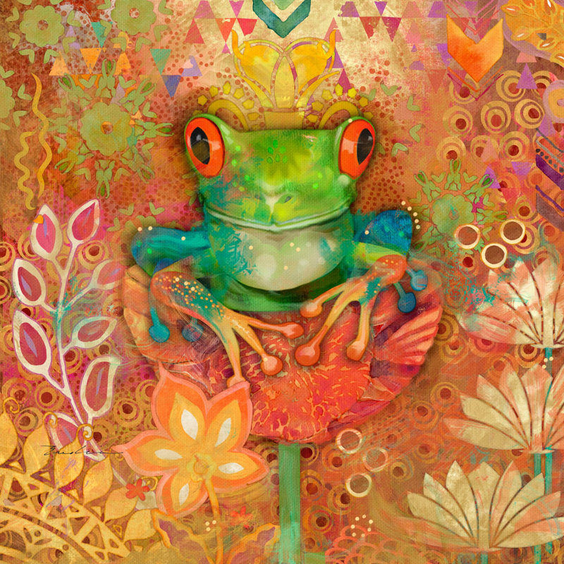 Evelia - Wrapped Canvas Painting, 45cm H x 45cm W x 3.81cm D
