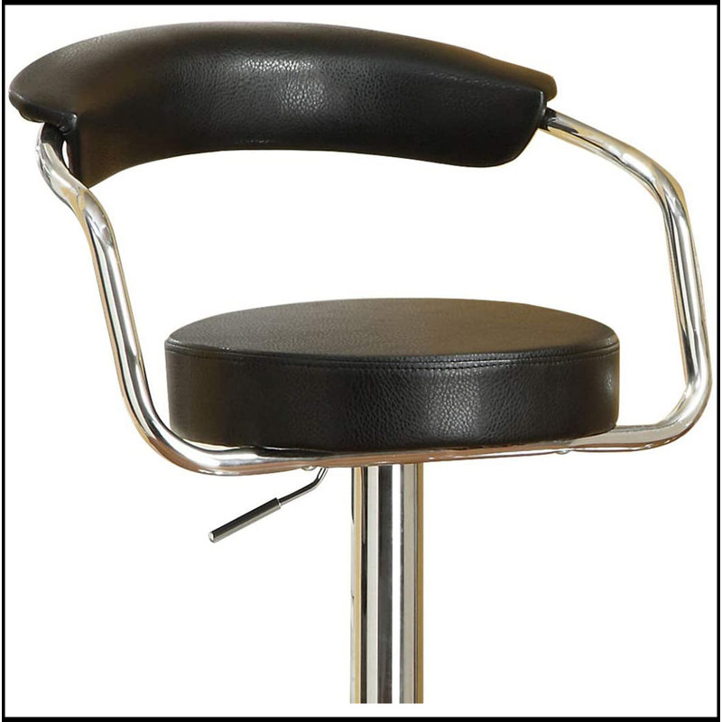 Ensemble de 2 tabourets de bar pivotants de style contemporain, Noir, noir, noir, noir