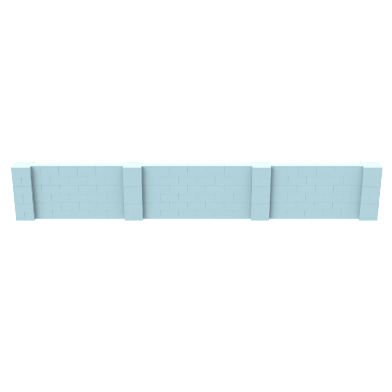 Ensemble mural pour poney Everblock, Bleu clair, H 36 po x l 240 po x P 12 po