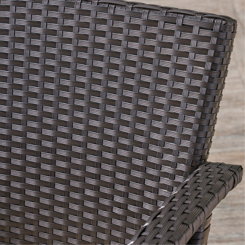 Outdoor St Chairs ( Of 2) - Pe With Iron Brown + Tan Stylish (2) & Seating