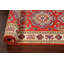 Tapis de couloir rouge en laine noué à la main de conception unique 1 pi 11 po x 5 pi 7 po New Age