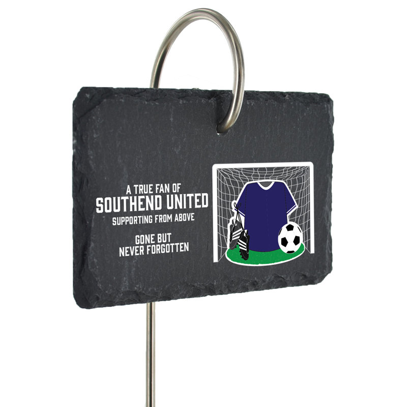 Bohde Southend United Fan Football Slate Grave Marker Memorial Plaque
