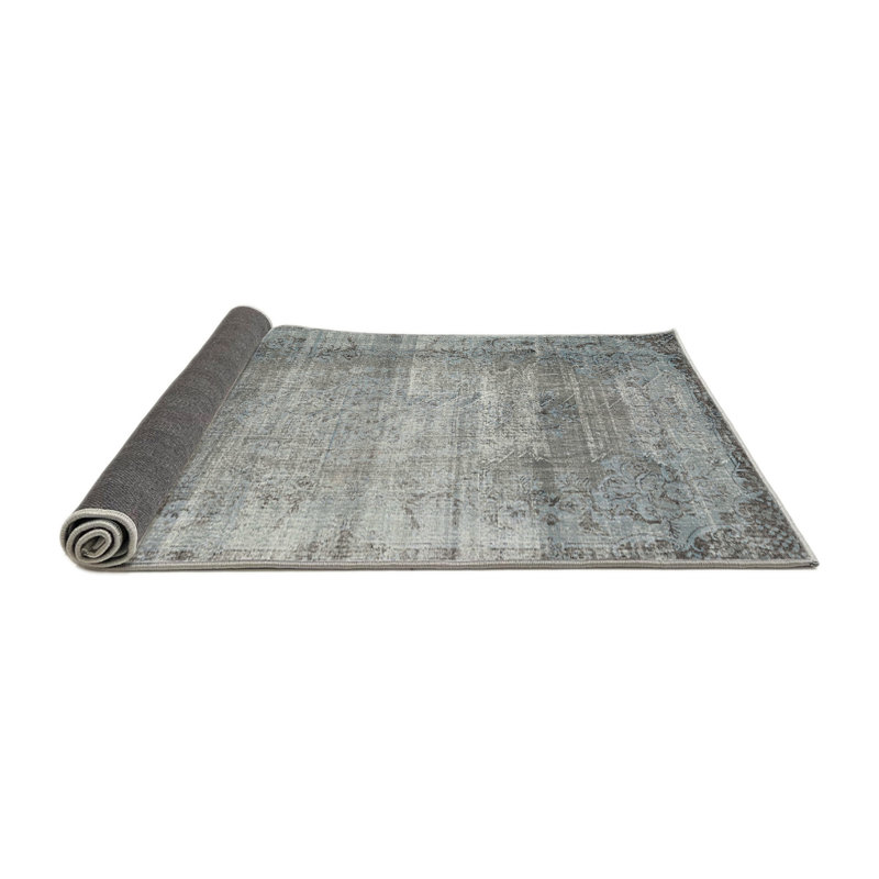 Tapis abstrait gris, Rond 5 pi