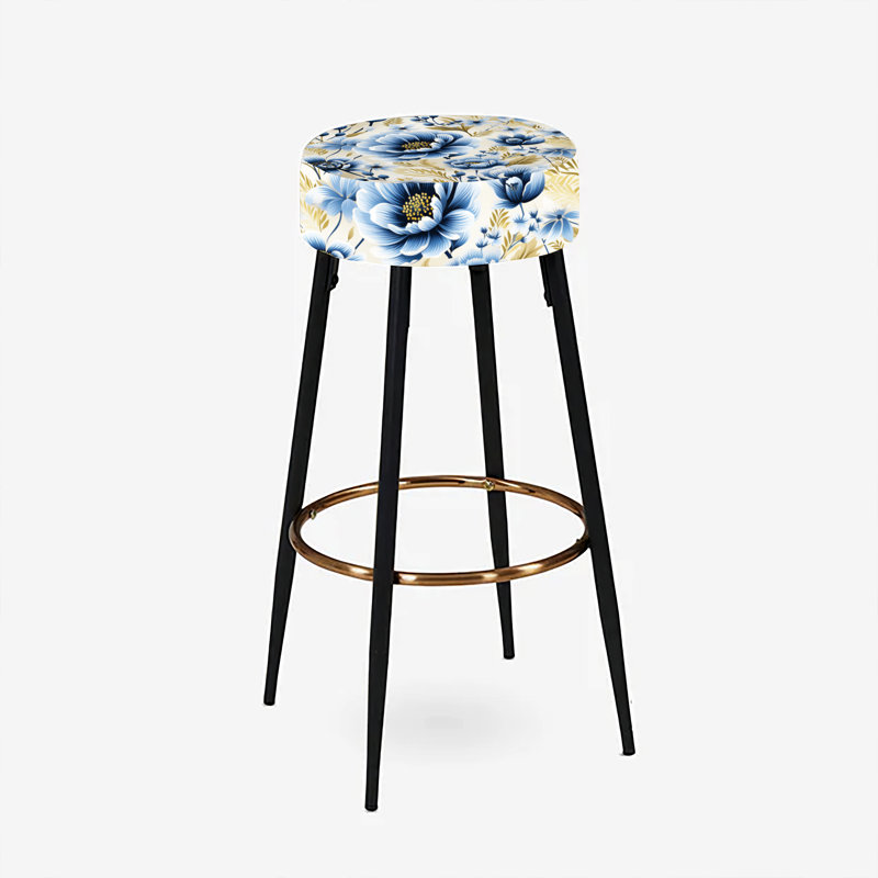 Natchez - Ensemble de 2 tabourets de bar à motif floral