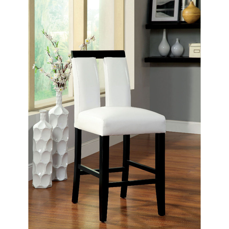 Kristina Upholstered Counter Stool, Black