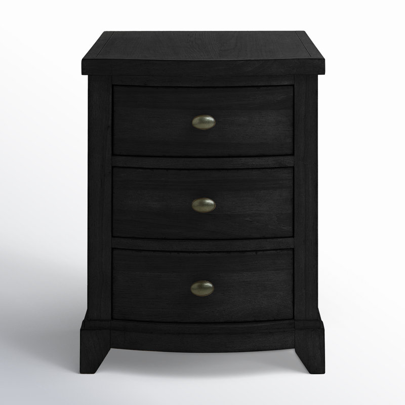 Mya End Table With Storage, Black