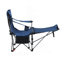 Chaise pliante / portative / inclinable réglable pour camping en plein air (ajustement à trois niveaux), poches latérales et porte-gobelet, sac de transport, bleu foncé