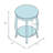 Bedford Harley Solid Wood Round Accent Table with Lower Shelf